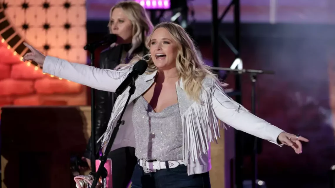 Miranda Lambert performing live during a country music concert